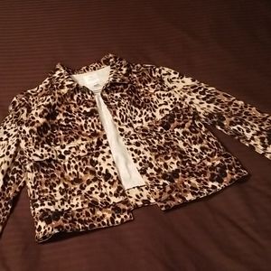 Lularoe Kenny leopard jean jacket